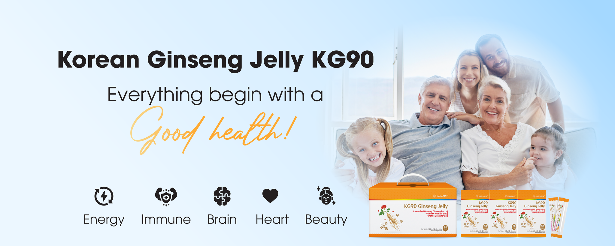 BOOSTING ENERGY AND ANTI-FATIGUE WITH THE HEALTHY SNACK - KOREAN GINSENG JELLY KG90