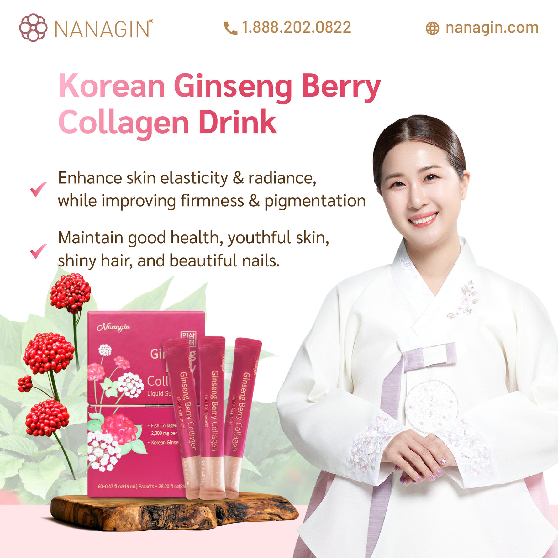 Ginseng Berry Collagen Drink - Nanagin