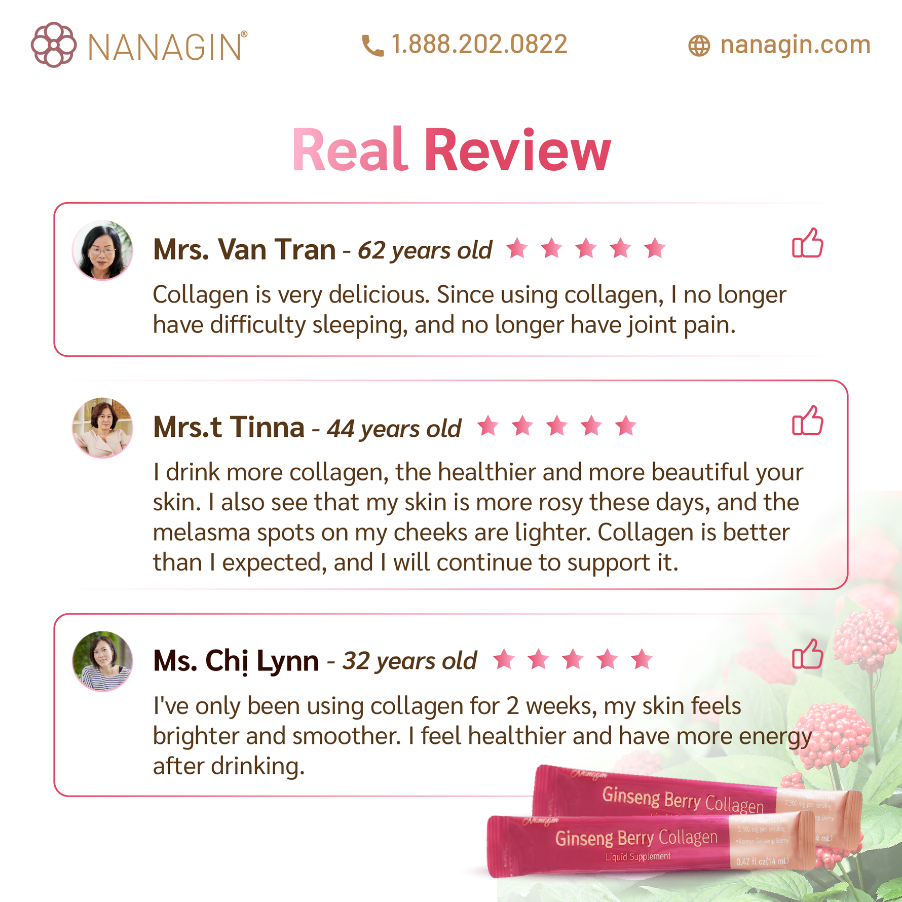 Ginseng Berry Collagen Drink - Nanagin