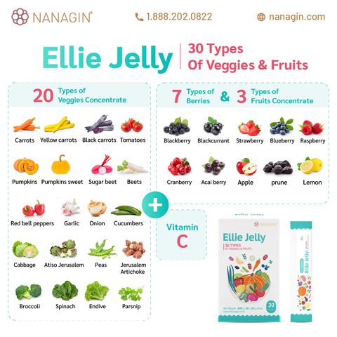 Ellie Jelly - 30 Types of Veggies & Fruits - Nanagin