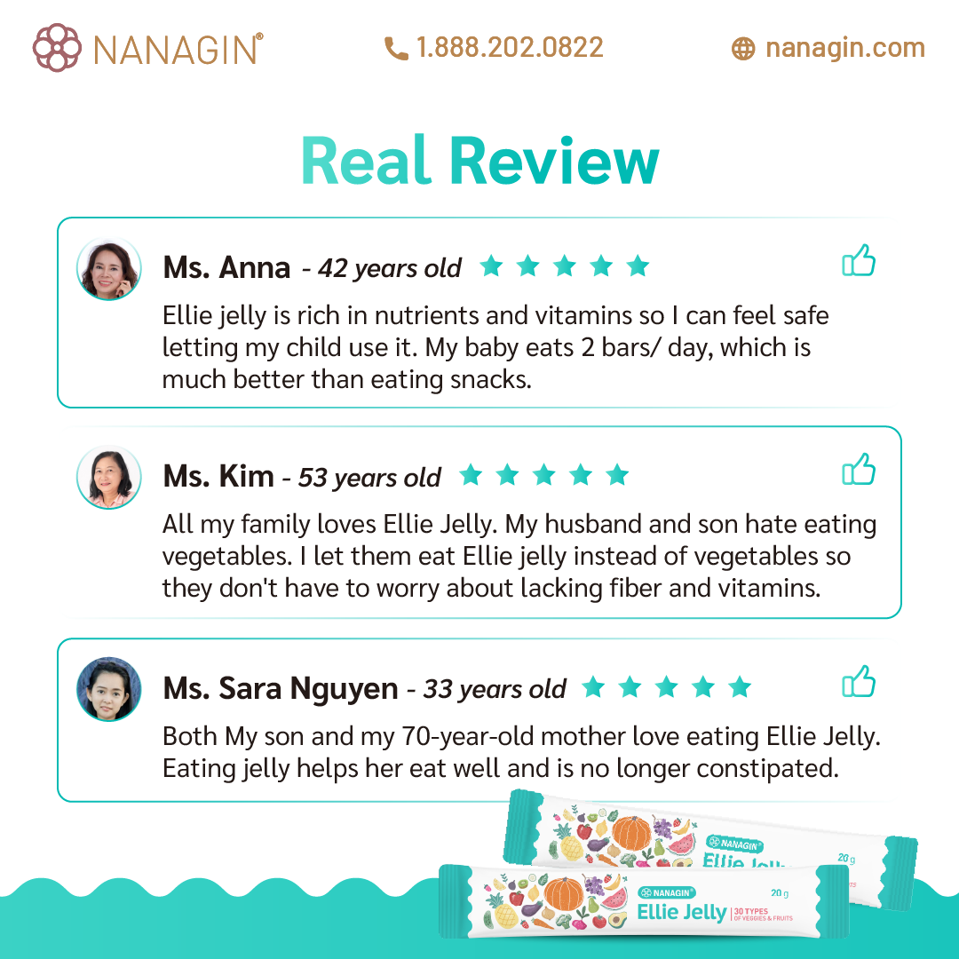 Ellie Jelly - 30 Types of Veggies & Fruits - Nanagin