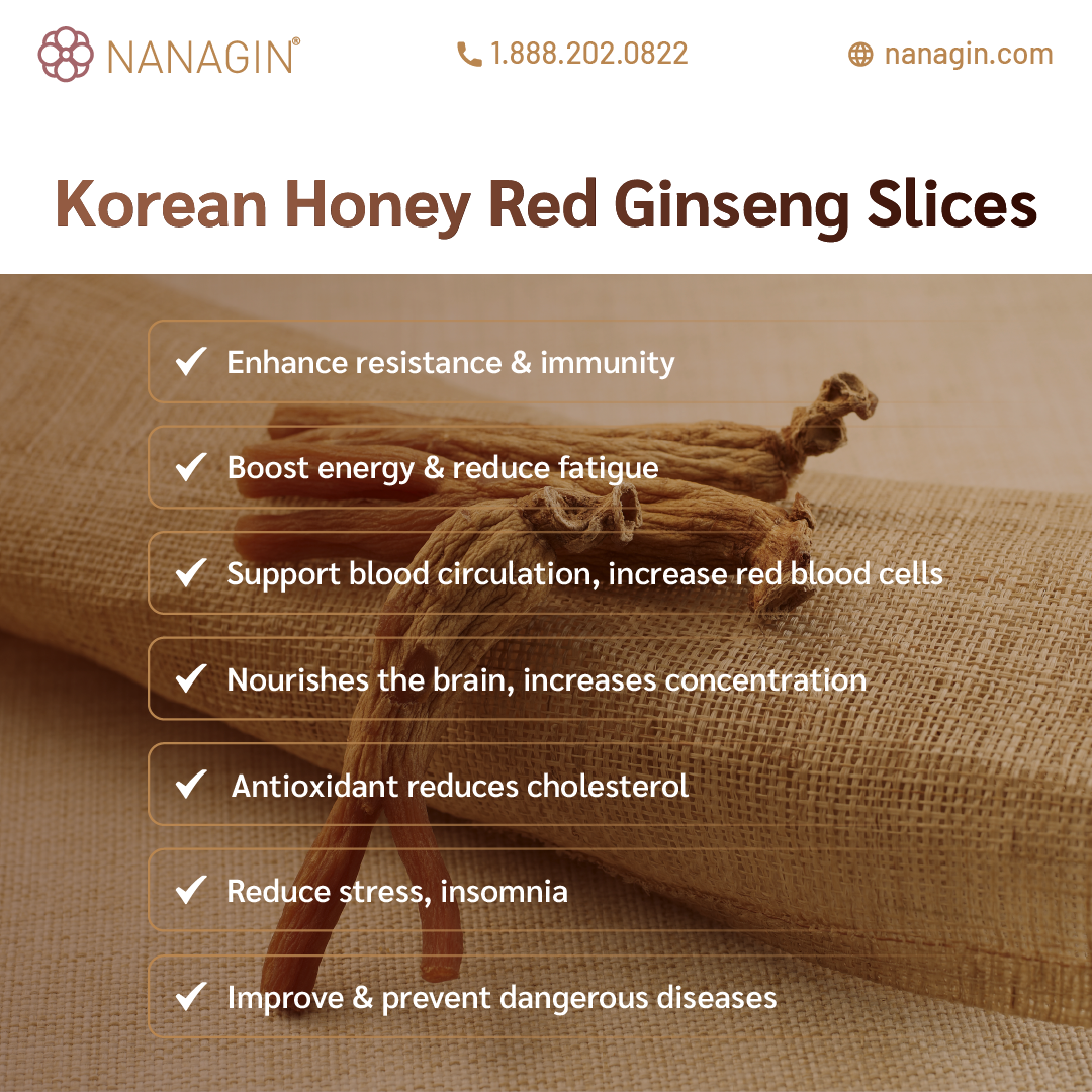 Korean Honey Red Ginseng Slices - Nanagin