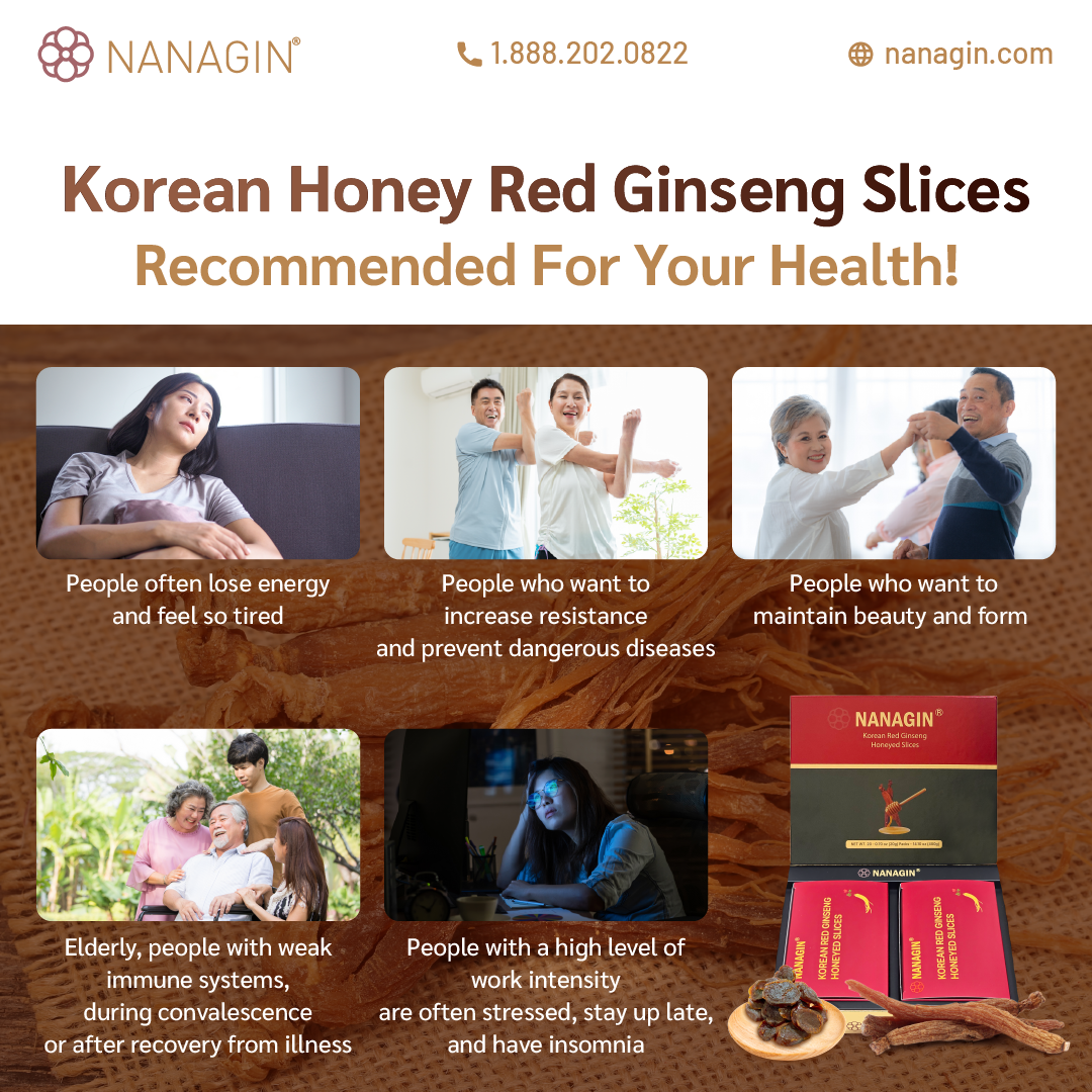 Korean Honey Red Ginseng Slices - Nanagin