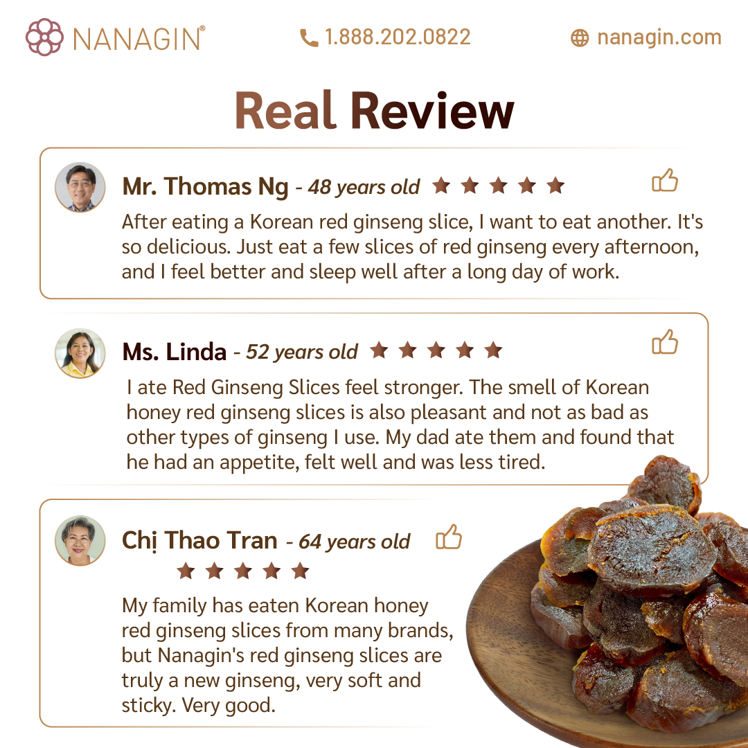 Korean Honey Red Ginseng Slices - Nanagin