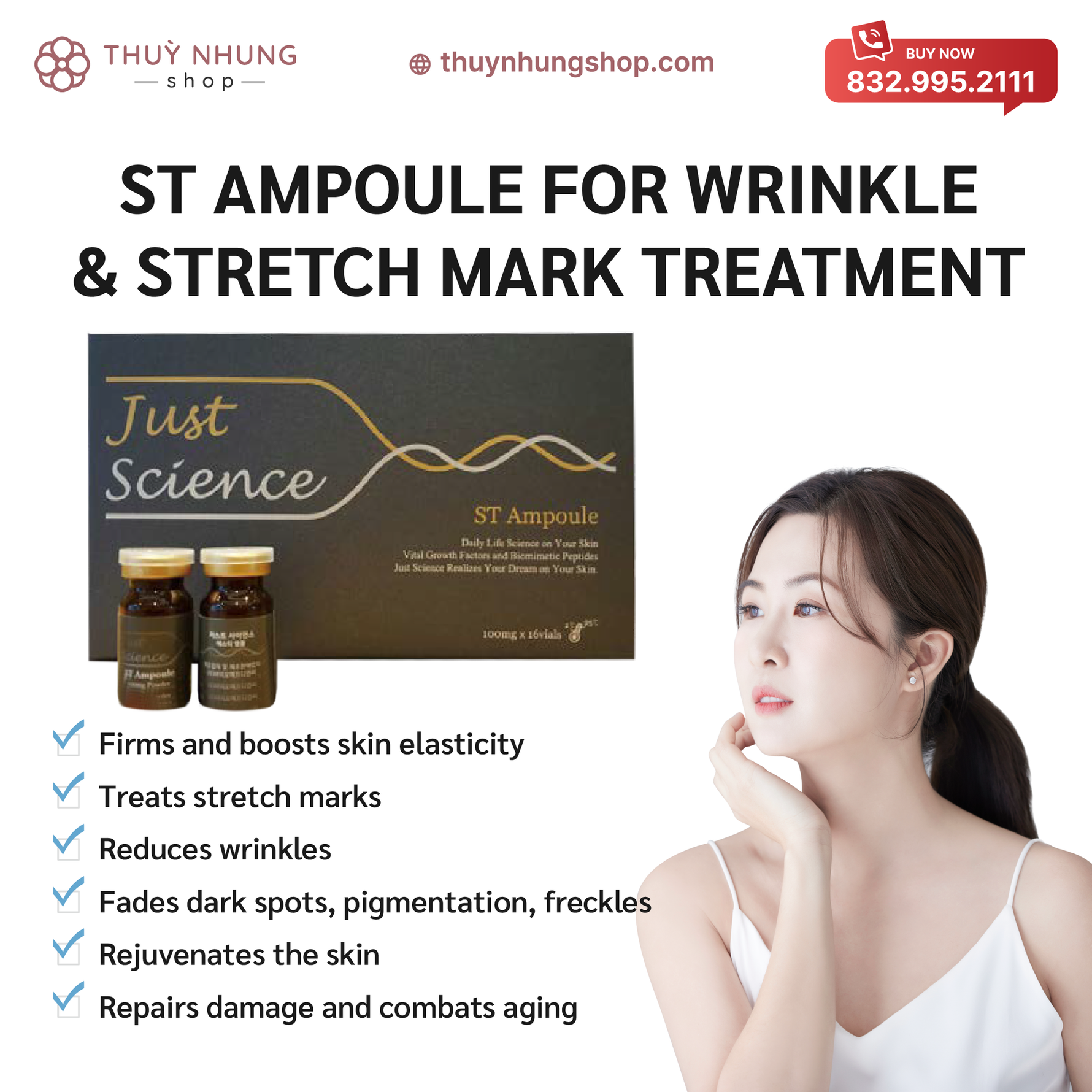 [ Bio FD&C]   ST AMPOULE FOR WRINKLE & STRETCH MARK TREATMENT - Nanagin