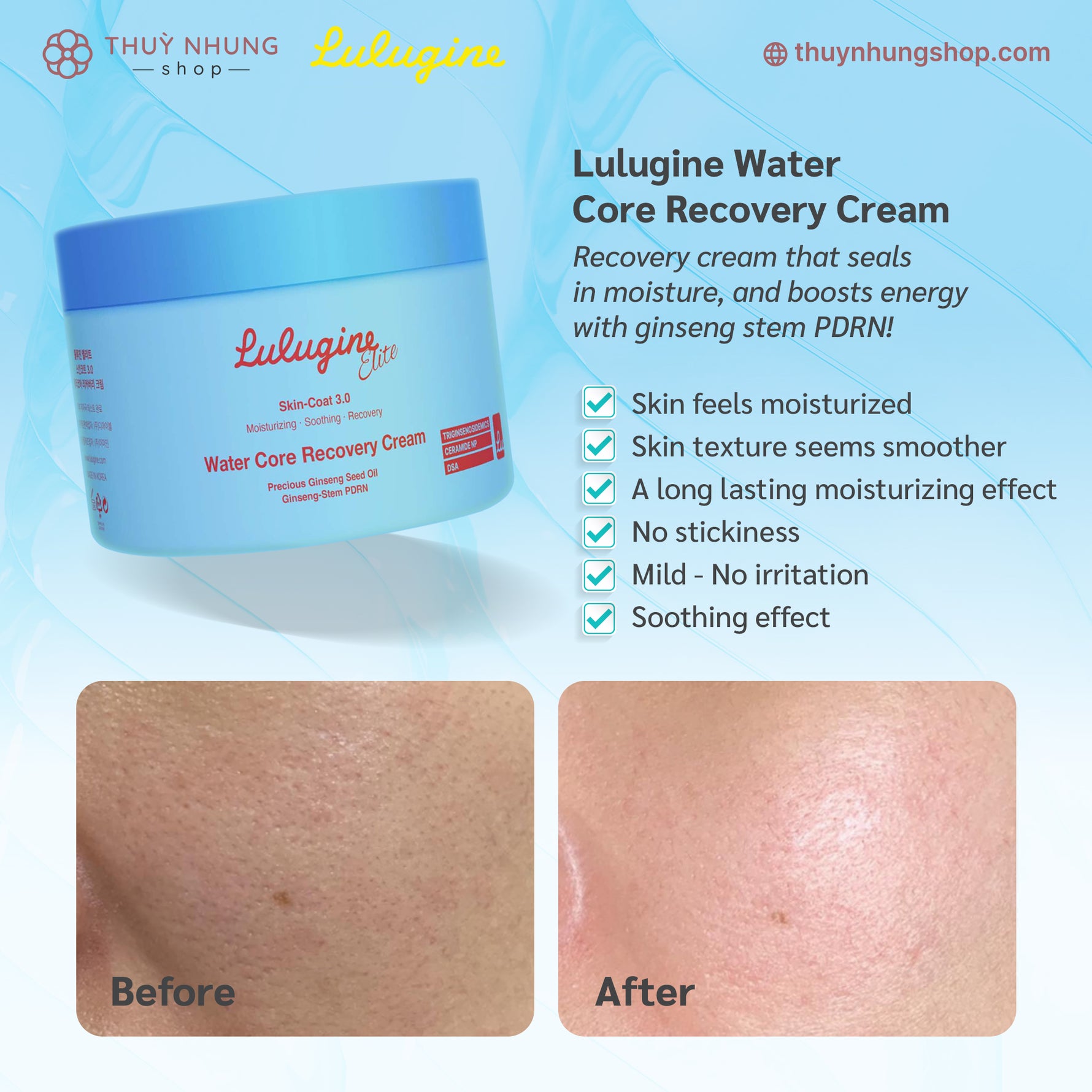[LULUGINE] Water Core Recovery Cream - Nanagin