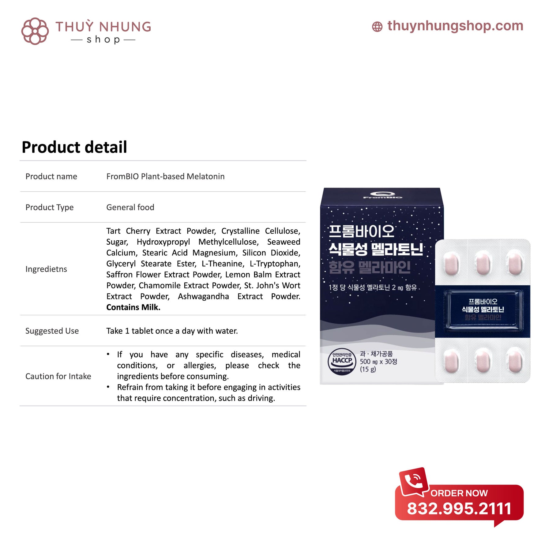 [FromBIO] Plant Based Melatonin - Nanagin