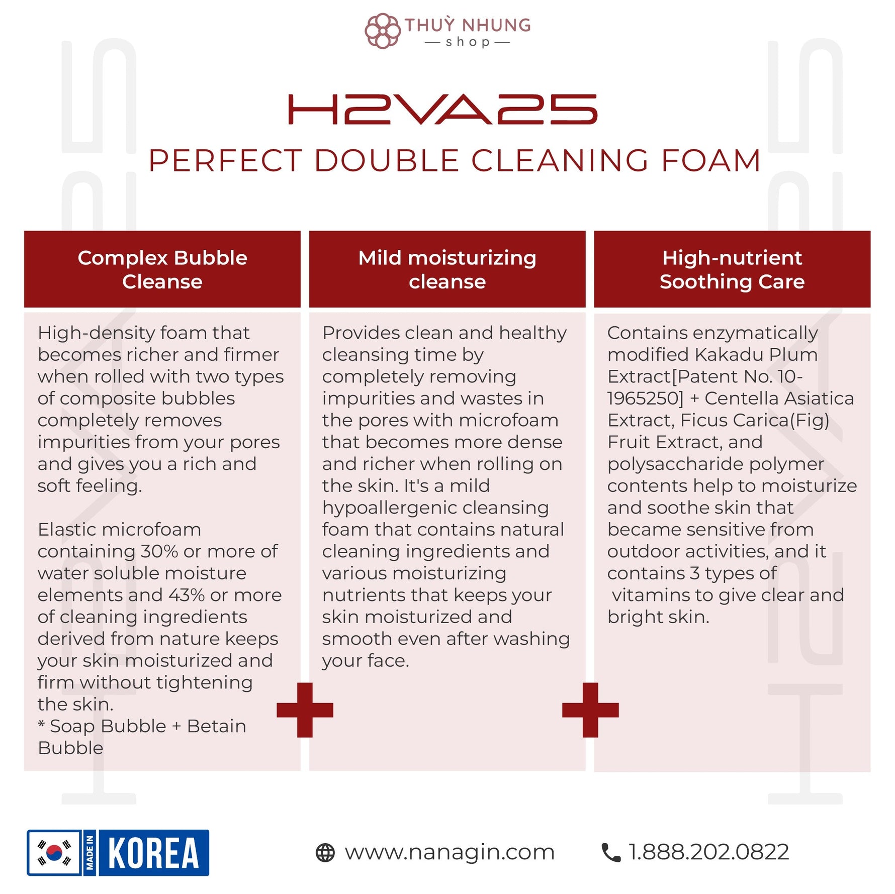 [H2VA25] Perfect Double Cleansing Foam - Nanagin